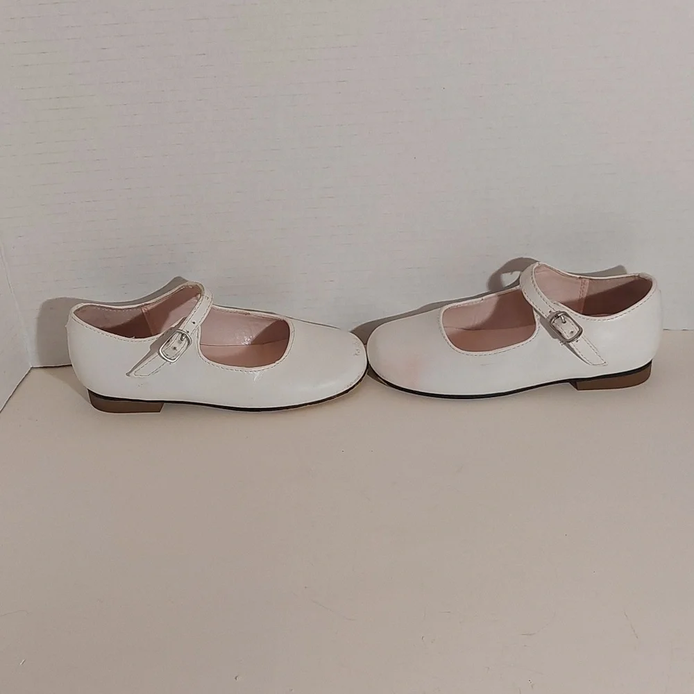 Nina Bonnette Girls White Mary Jane Shoes Size 9.5W - Picture 5 of 5